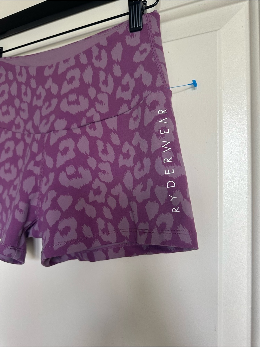 Ryderwear Scrunch Bum Shorts - Purple Leopard - High-Waist - Picture 6 of 8